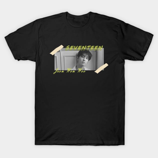 Kpop Design Wonwoo Seventeen T-Shirt by Design Kpop Aesthetic Store